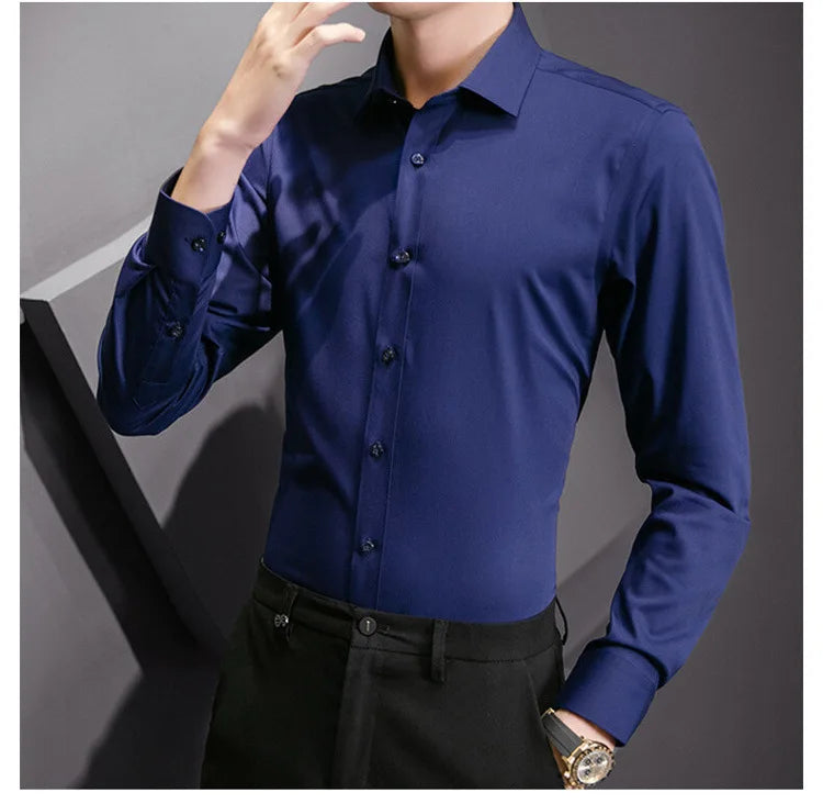 Men's Solid Color Business Shirt