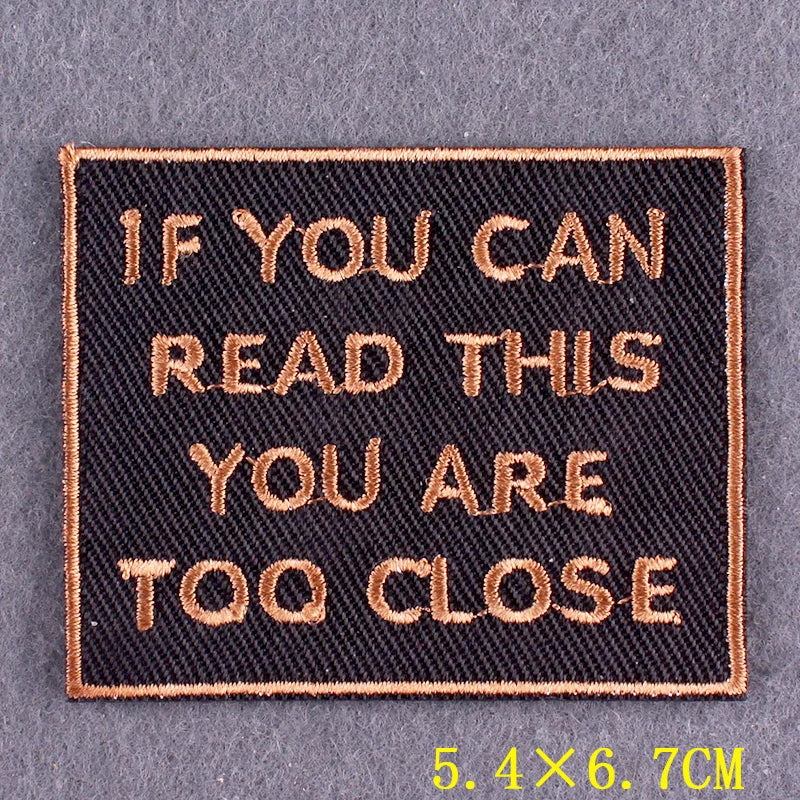 Slogan Embroidery Iron On Patches For Clothing