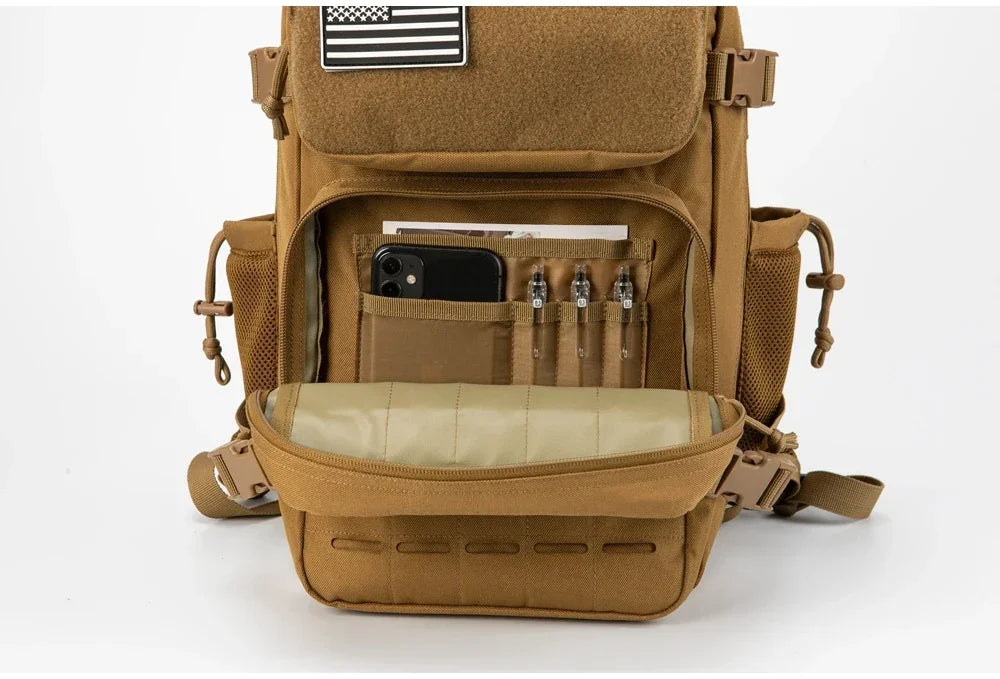 Tactical Backpack with Bottle Holder