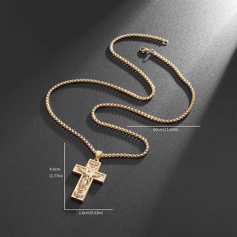 Christian Jesus Cross Pendant Necklace