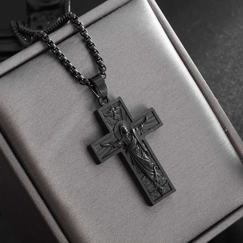 Christian Jesus Cross Pendant Necklace