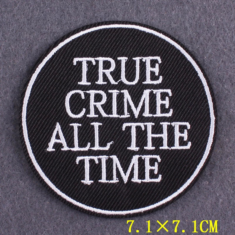 Slogan Embroidery Iron On Patches For Clothing
