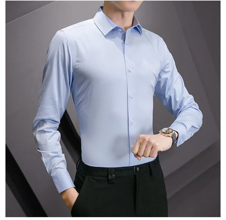 Men's Solid Color Business Shirt