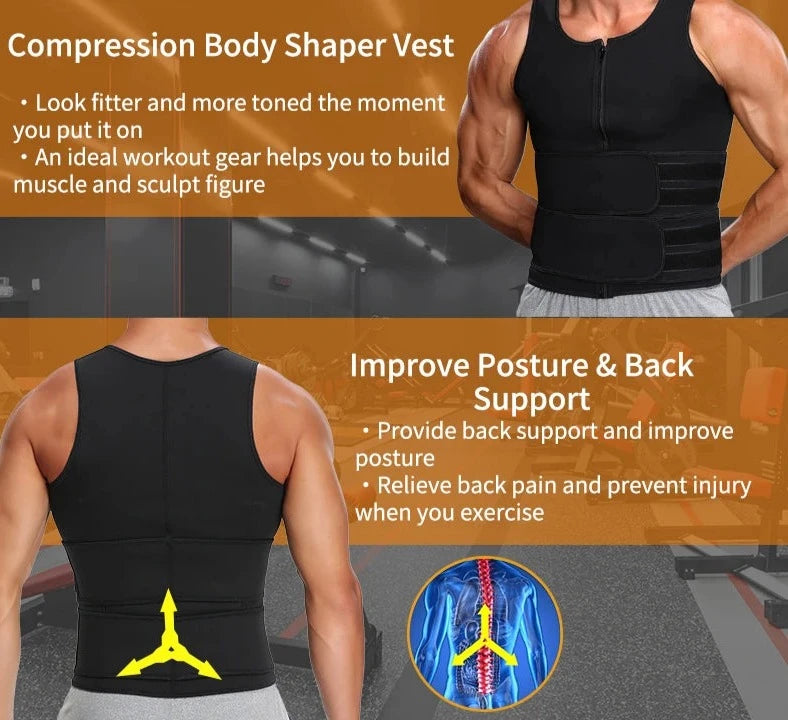 Body Shaper Waist Trainer Double Belt Sweat Shirt